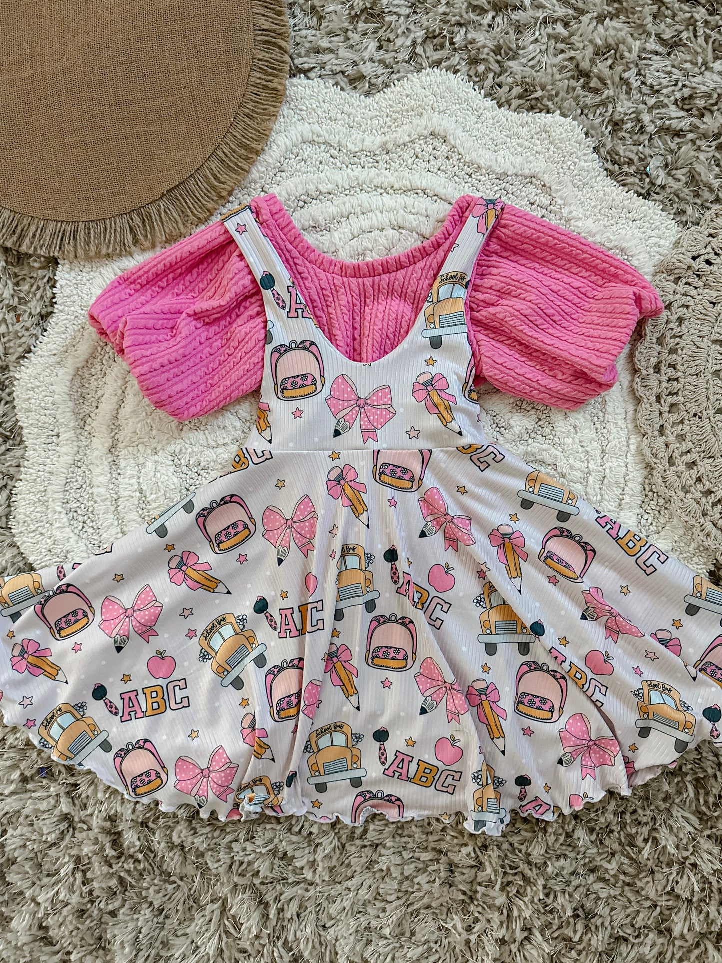 5T Pinafore & Puff Sleeve Top