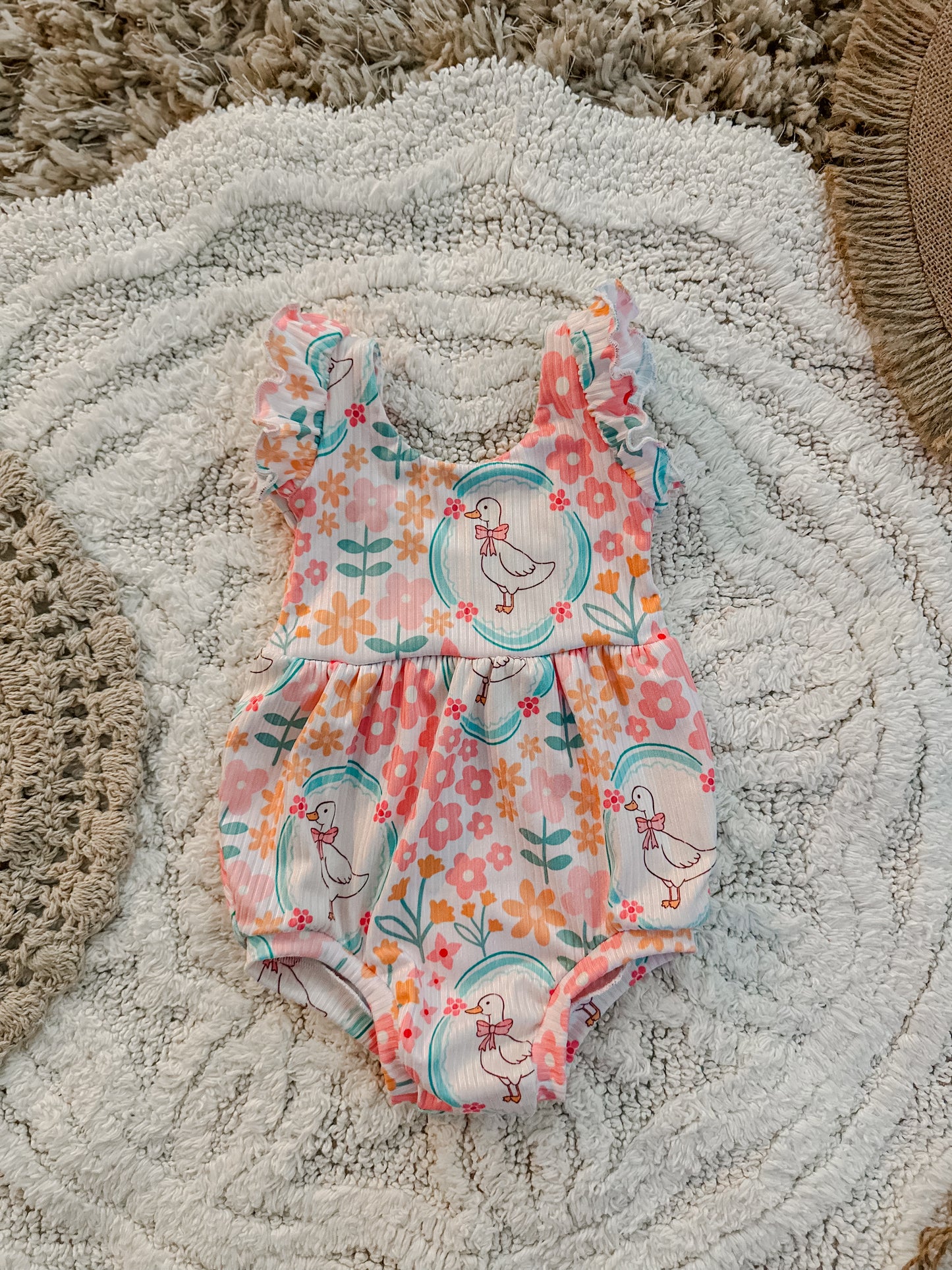 0/3 Flutter sleeve bubble romper